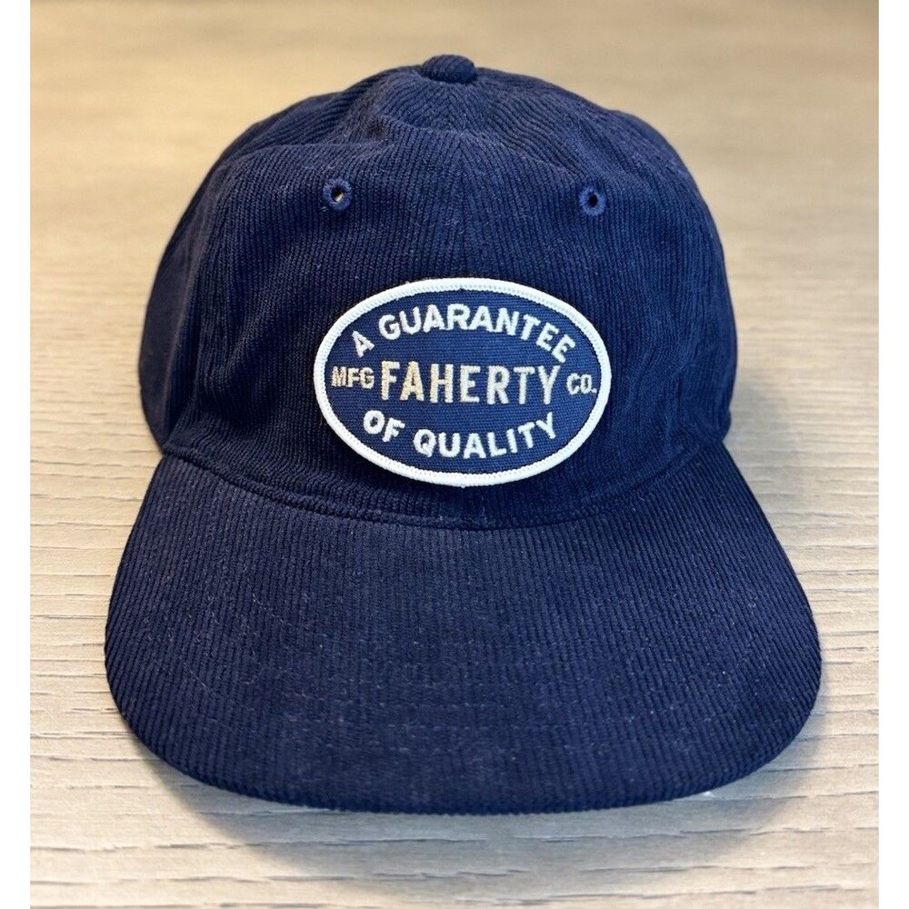 FAHERTY Corduroy 6 Panel Baseball Hat Blue Beach Outdoor Coastal Summer